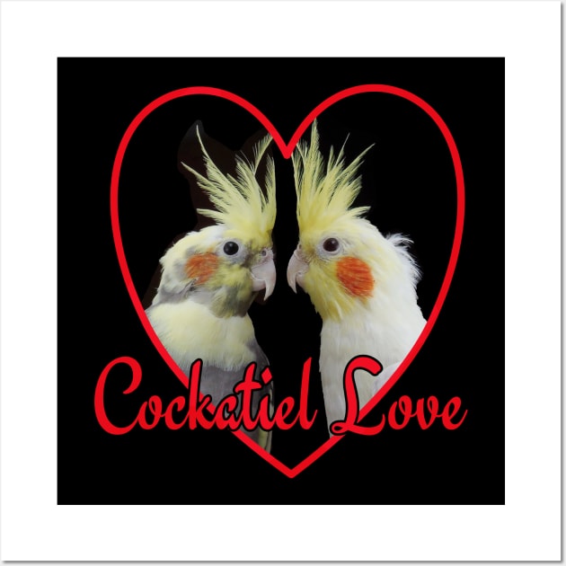 Cockatiel Love Heart Parrot Wall Art by Einstein Parrot